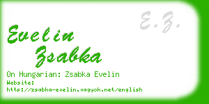 evelin zsabka business card